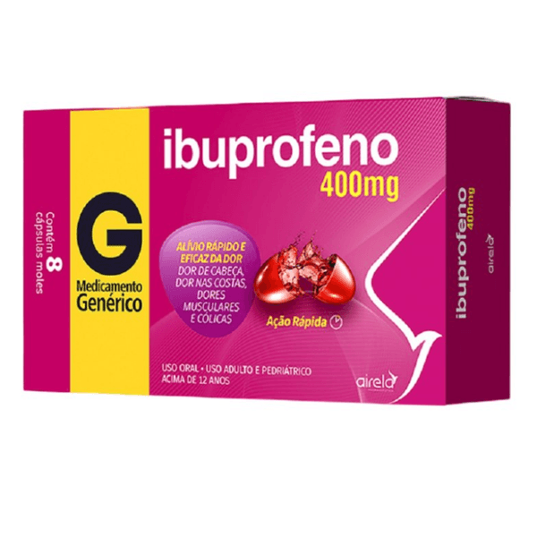 Ibuprofeno 400Mg 8 Cápsulas Moles Airela Genérico